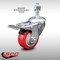 Service Caster 3.5 Inch SS Red Polyurethane 12mm Threaded Stem Caster Total Lock Brake SCC-SSTSTTL20S3514-PPUB-RED-M1215 - alternate 3